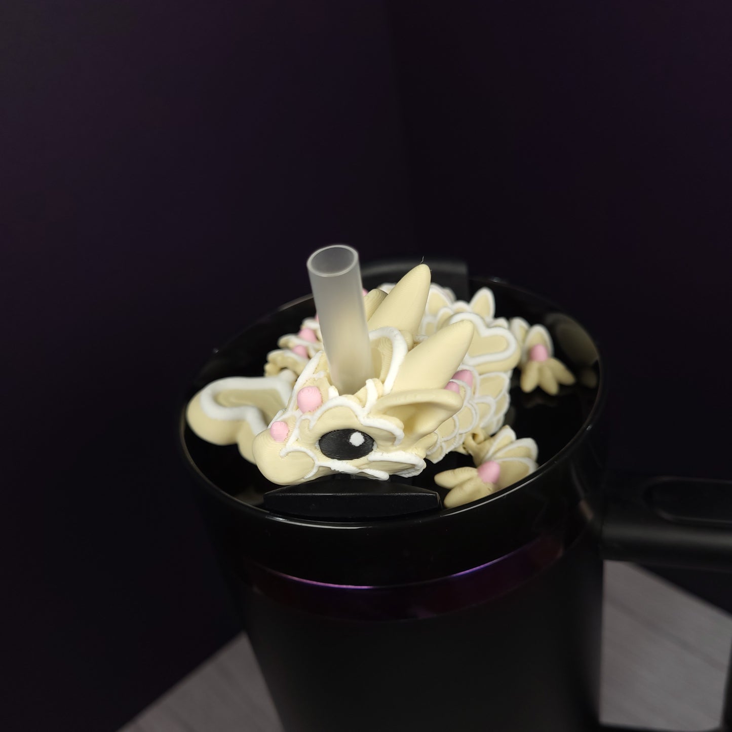 Sugar Cookie Heart Dragon Straw Topper