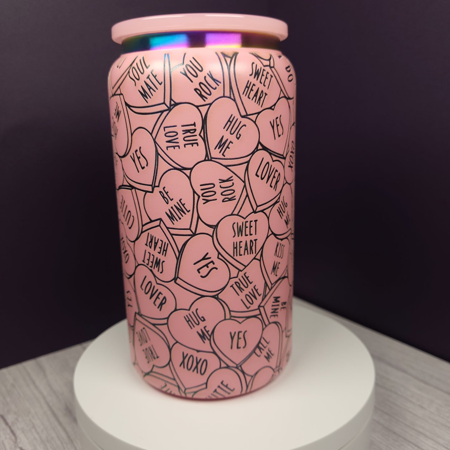 Conversation Hearts 16 oz Tumbler