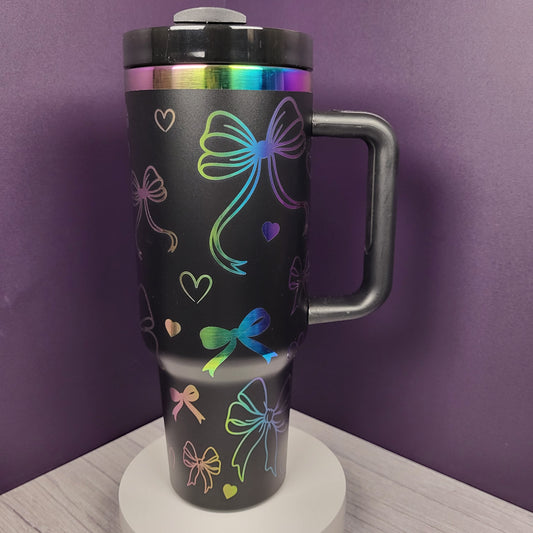 Coquette Bow and Heart 40 oz Tumbler