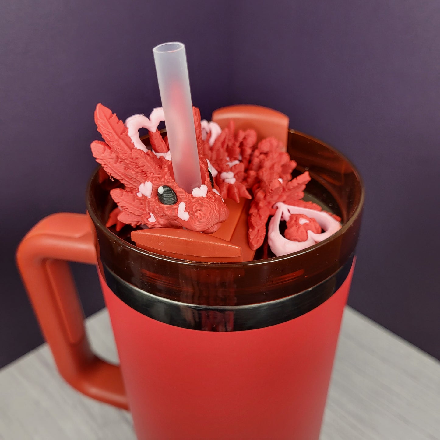 Light Heart Dragon Straw Topper - Valentines Special!