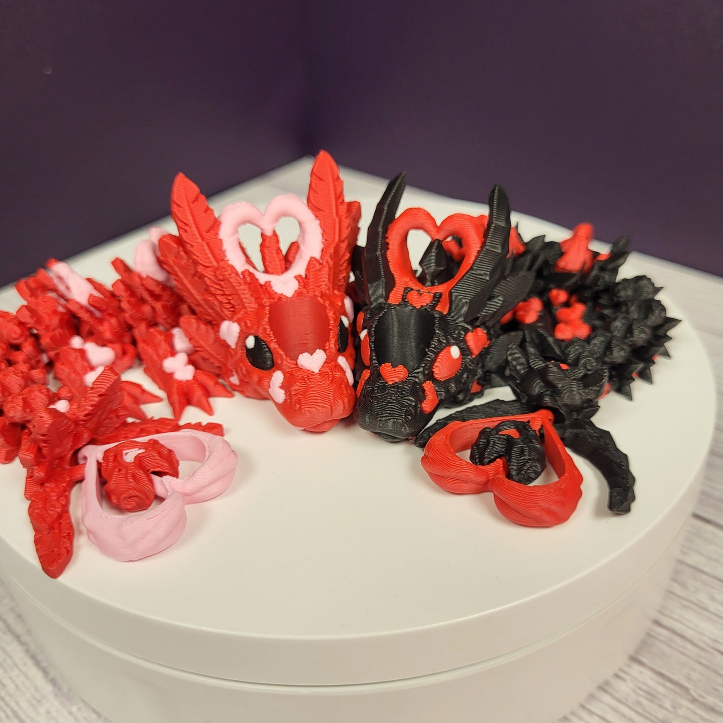 Dark Heart Dragon Straw Topper - Valentines Special Edition!