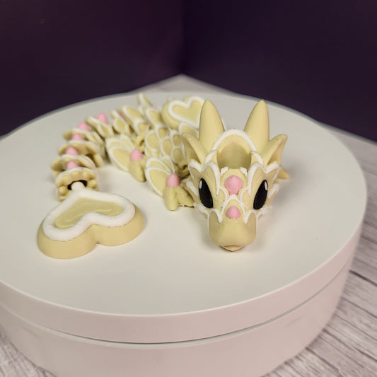 Sugar Cookie Heart Dragon Straw Topper