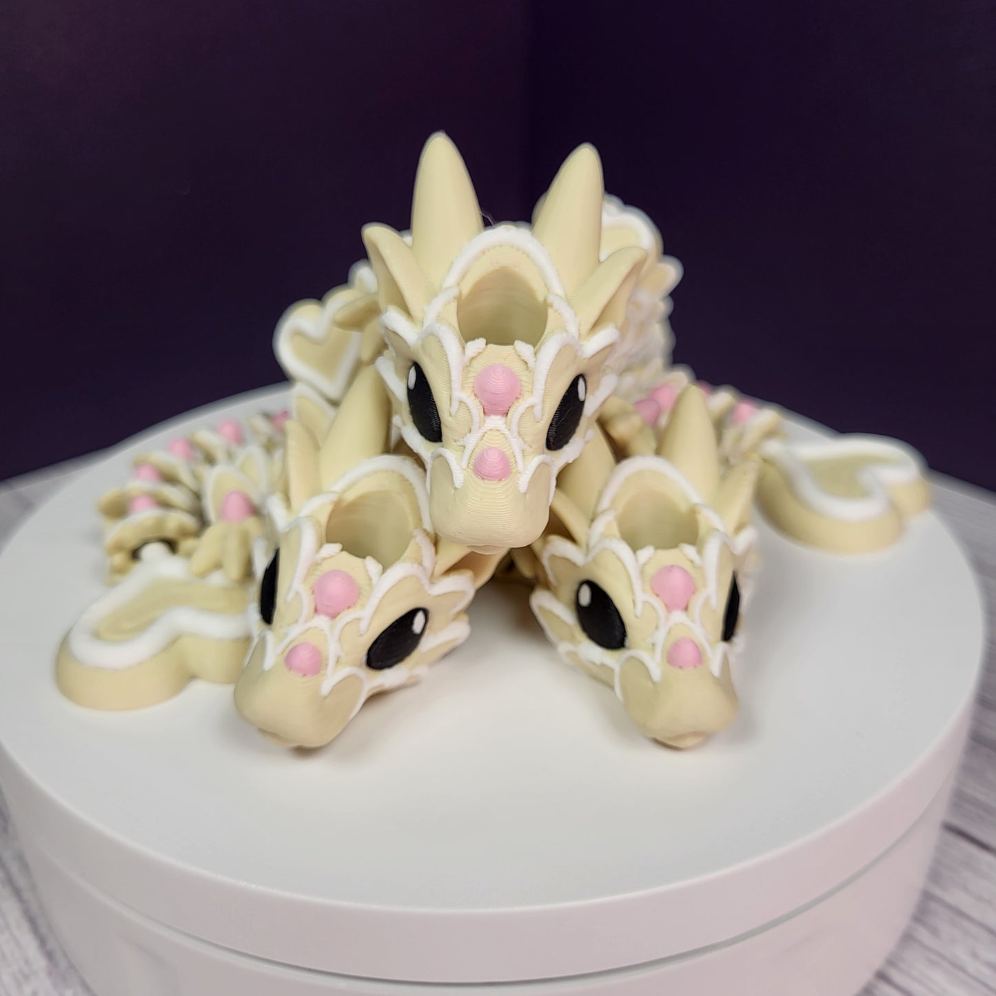 Sugar Cookie Heart Dragon Straw Topper