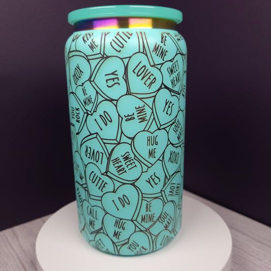 Conversation Hearts 16 oz Tumbler